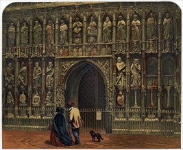 The west front, Exeter Cathedral, 19th century. Artist: Unknown