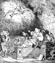 'The Reviewer's Cave', 1765.Artist: Mortimer