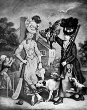 'Miss Wicket and Miss Trigger', 1770. Artist: Unknown