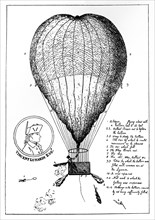 'The Enterprizing Lunardi's Grand Air Ballon', 1784. Artist: Unknown