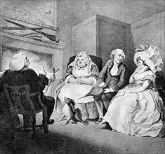 'The Country Vicar's Fire Side', 1781. Artist: E Williams