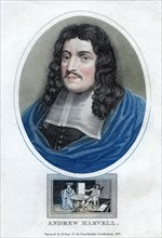 'Andrew Marvell', English metaphysical poet, 1815.Artist: R Page