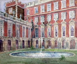 Fountain at Hampton Court Palace. Artist: Unknown.