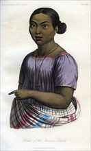 'Woman of the Mariana Islands', 1848. Artist: Unknown