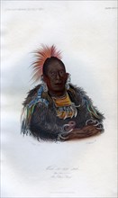 'Wah-ro-nee-sah', The Surrounder, An Otoe Chief', 1848.Artist: Harris