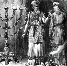 High priests, showing the ephod and linen robes, (c1880). Artist: Unknown