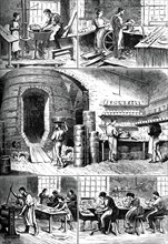 Various pottery processes, c1880. Artist: Unknown
