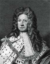 George I of Great Britain.Artist: Worthington