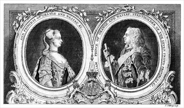 Ann, Princess of Orange and Nassau and William, Prince of Orange and Nassau, 18th century.Artist: J Jeffreys