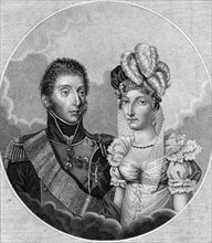 Louis-Antoine, Duke of Angouleme and Princess Marie-Therese Charlotte, 1799. Artist: Unknown