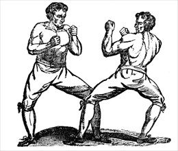 Bare-knuckle boxing, c18th century. Artist: Unknown