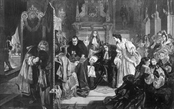 King James II (1633-1701) receiving news of the landing of the Prince of Orange, 1890.Artist: Edward Matthew Ward