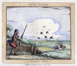 'Field Sports: A Double Shot', late 18th-early 19th century. Artist: Unknown