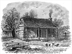 The early home of Abraham Lincoln, Gentryville, Indiana, 19th century. Artist: Unknown