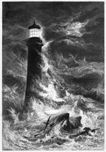Eddystone Lighthouse, 19th century. Artist: Unknown