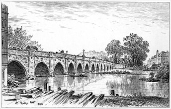 Stratford bridge, Stratford-upon-Avon, Warwickshire, 1885.Artist: Edward Hull