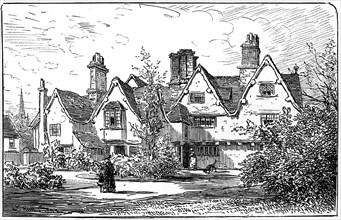 The house of Dr John Hall, Statford-upon-Avon, Warwickshire, 1885.Artist: Edward Hull