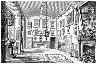 The great hall of Charlecote Park, Warwickshire, 1885.Artist: Edward Hull