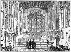 The chancel of Stratford church, Stratford-upon-Avon, Warwickshire, 1885.Artist: Edward Hull