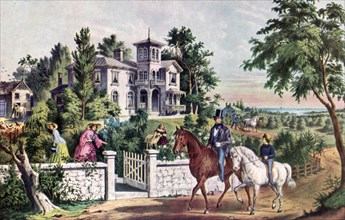 'American Country Life, May Morning', 1855.Artist: Currier and Ives