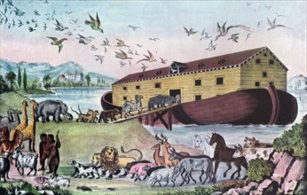 'Noah's Ark', 19th century.Artist: Nathaniel Currier
