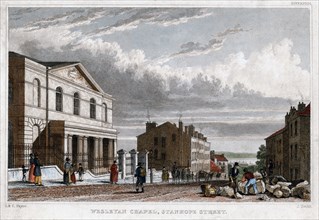 Wesleyan Chapel, Stanhope Street, London, 1830.Artist: J Smith