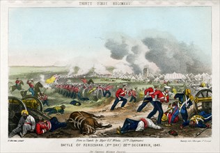 Thirty First Regiment, Battle of Ferozeshah, 2nd Day, 22nd December 1845. Artist: Madeley