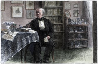 'The late Hans Christian Andersen in his study', c1850-1875.Artist: Hans Christian Andersen Artist: Unknown