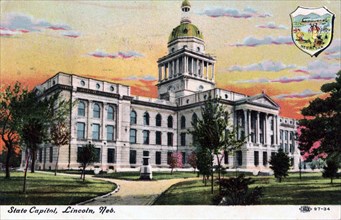 State Capital, Lincoln, Nebraska, 1919. Artist: Unknown