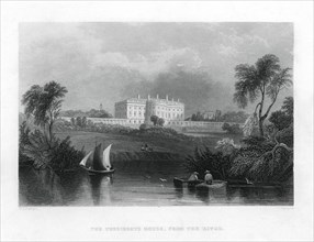 The Presidents House, from the river. c1820-1850 Artist: Unknown