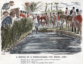'The Brook Jump', 1863. Artist: Unknown