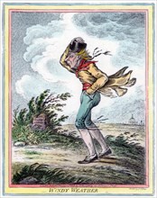 'Windy Weather', 1808.Artist: James Gillray