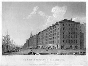 Goree Buildings, Liverpool, 1828.Artist: William Westall