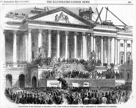 The inauguration of James Buchanan as President, Washington, 1857. Artist: Unknown