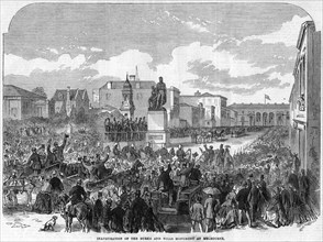 Inauguration of the Burke and Wills Monument at Melbourne, Australia, 1865. Artist: Unknown