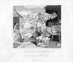 'The Battle of the Pictures', 19th century.Artist: William Hogarth