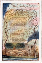 'The Lamb, illustration from 'Songs of Innocence and of Experience'. c1770-1820. Artist: William Blake