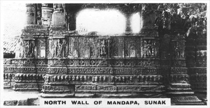 North wall of Mandapa, Sunak, India, c1925. Artist: Unknown