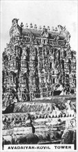 Avadaiyar-Kovil tower, Avadaiyarkovil, Tamil Nadu, India, c1925. Artist: Unknown