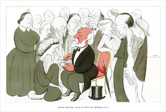 'Robert Browning, Taking Tea with the Browning Society', 1904.Artist: Max Beerbohm