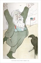 'Walt Whitman, Inciting the Bird of Freedom to Soar', 1904.Artist: Max Beerbohm