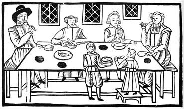A family meal, early 17th century, (1893). Artist: Unknown