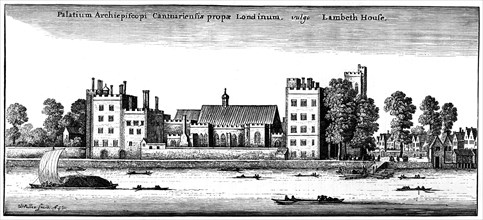 Lambeth Palace, London, 1647 (1893). Artist: Unknown