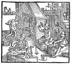 Coiners at work, 1577, (1893). Artist: Unknown
