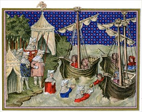 Ships bringing provisions to the English host, Richard II's campaign in Ireland, 1399, (1893). Artist: Unknown