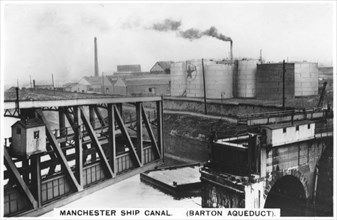 Barton aqueduct, Manchester ship canal, 1936. Artist: Unknown