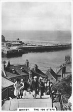 The 199 steps, Whitby, 1936. Artist: Unknown