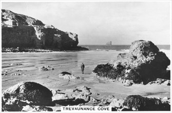 Trevaunance Cove, Cornwall Coast, 1937. Artist: Unknown