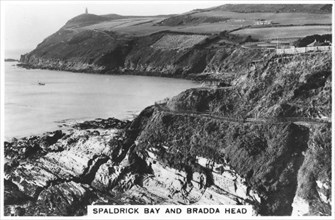 Spaldrick Bay and Bradda Head, Isle of Man, 1937. Artist: Unknown