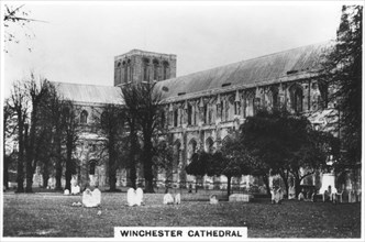Winchester Cathedral, Hampshire, 1937. Artist: Unknown